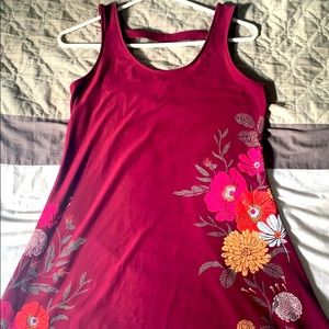 Maroon floral dress
